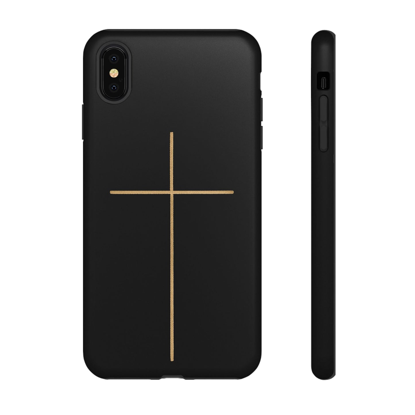 Minimalist Cross Phone Case, Tough iPhone Cover for Faithful Souls, Gift for Christians, Stylish Tech Accessories, Modern Christian Design