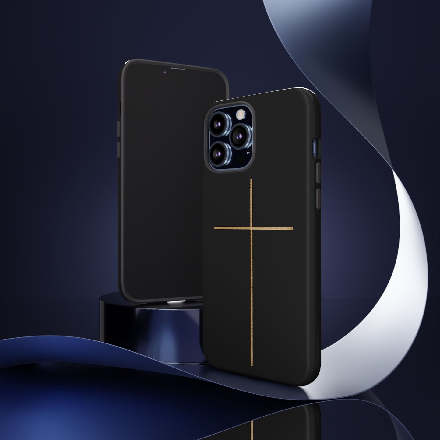 Minimalist Cross Phone Case, Tough iPhone Cover for Faithful Souls, Gift for Christians, Stylish Tech Accessories, Modern Christian Design
