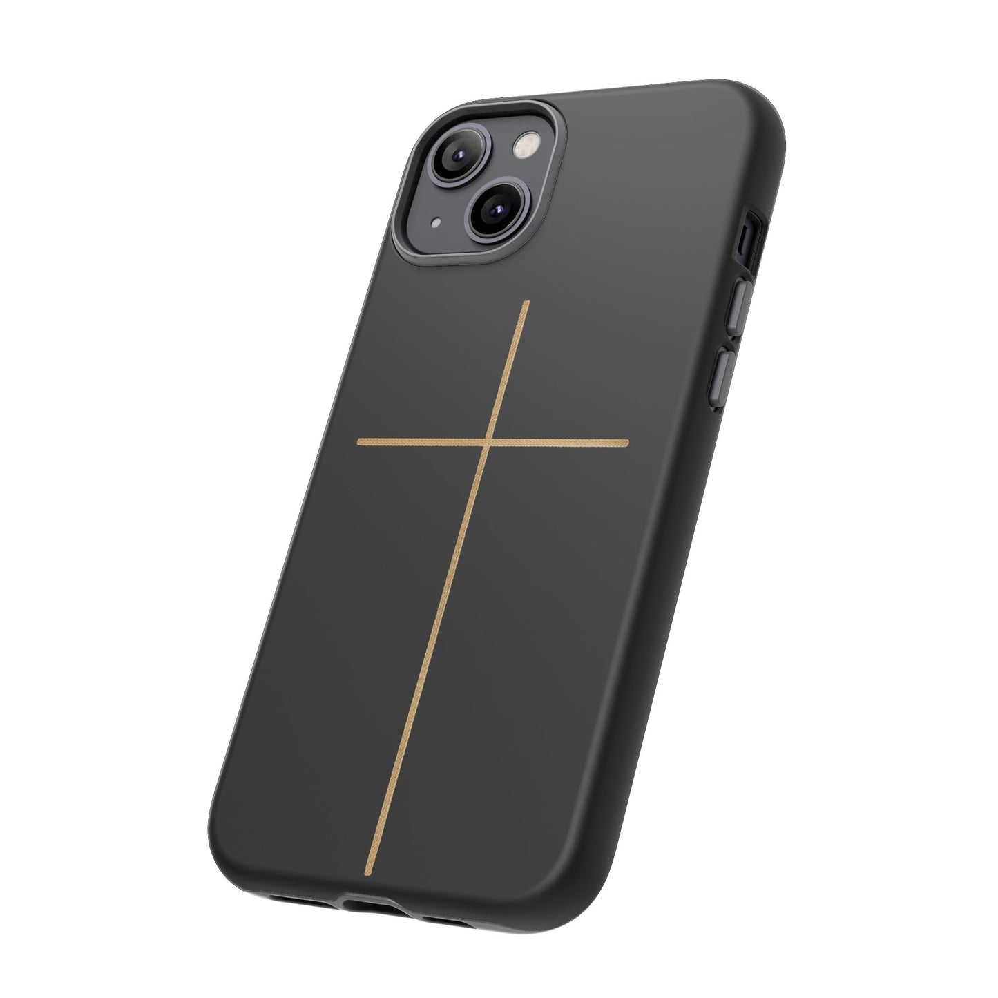 Minimalist Cross Phone Case, Tough iPhone Cover for Faithful Souls, Gift for Christians, Stylish Tech Accessories, Modern Christian Design