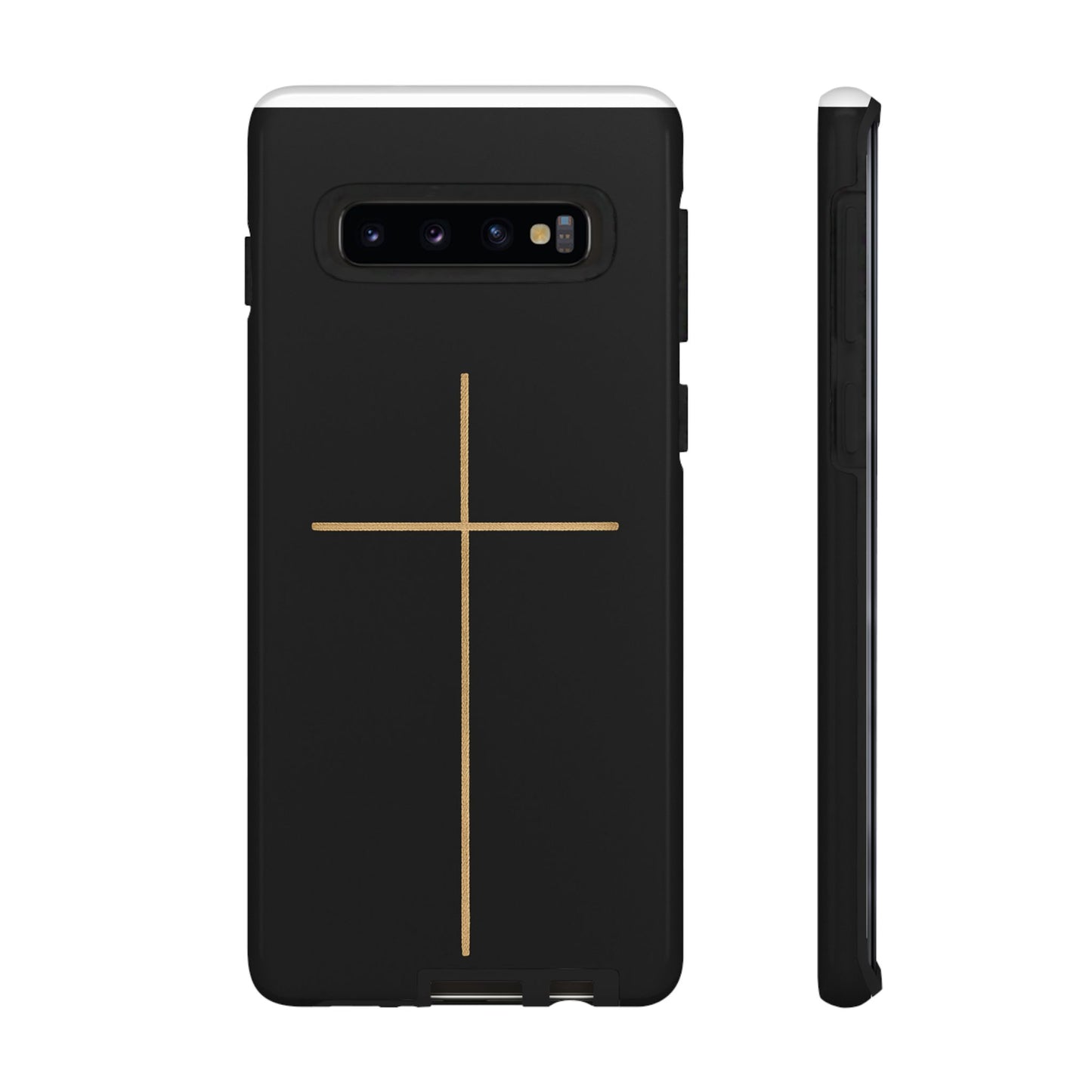 Minimalist Cross Phone Case, Tough iPhone Cover for Faithful Souls, Gift for Christians, Stylish Tech Accessories, Modern Christian Design