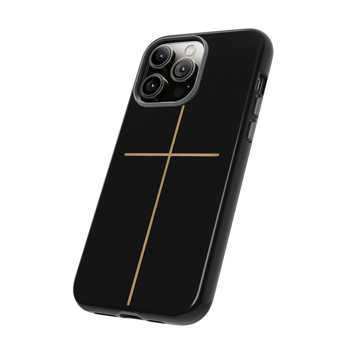 Minimalist Cross Phone Case, Tough iPhone Cover for Faithful Souls, Gift for Christians, Stylish Tech Accessories, Modern Christian Design
