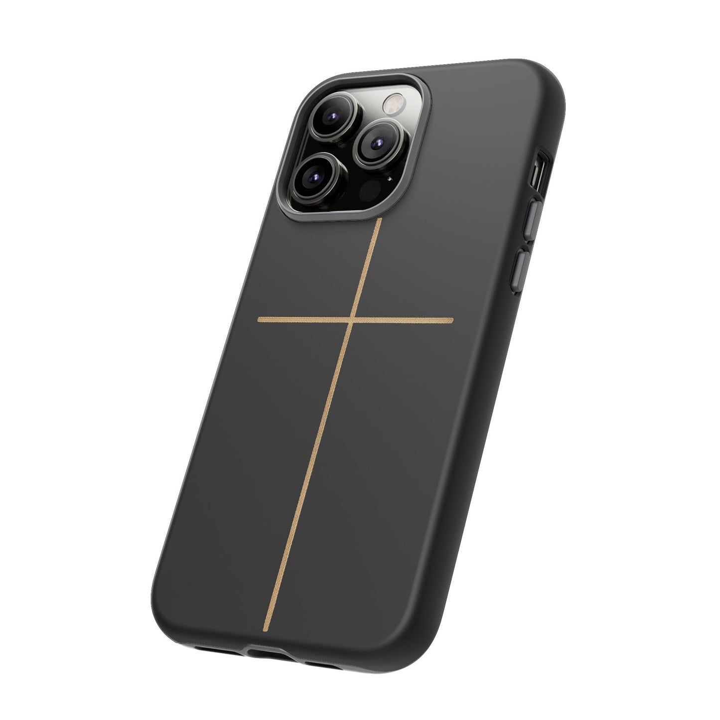 Minimalist Cross Phone Case, Tough iPhone Cover for Faithful Souls, Gift for Christians, Stylish Tech Accessories, Modern Christian Design