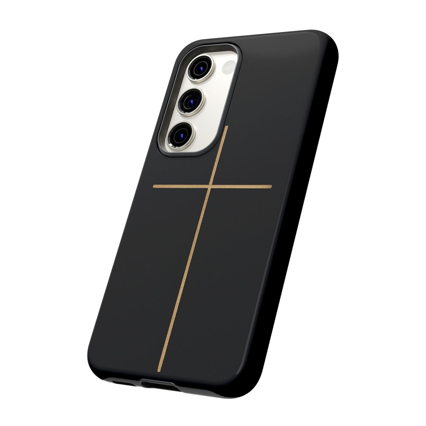 Minimalist Cross Phone Case, Tough iPhone Cover for Faithful Souls, Gift for Christians, Stylish Tech Accessories, Modern Christian Design