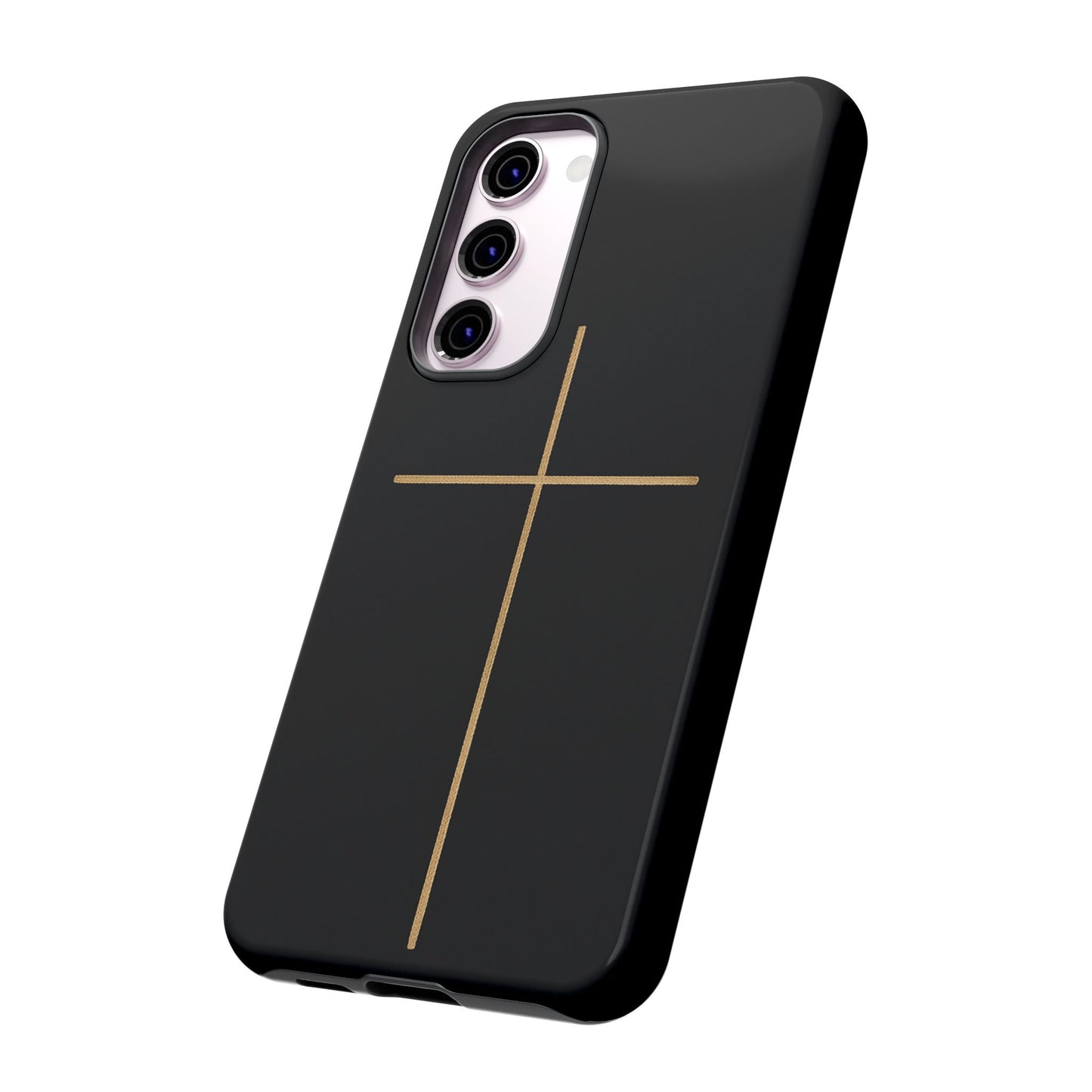 Minimalist Cross Phone Case, Tough iPhone Cover for Faithful Souls, Gift for Christians, Stylish Tech Accessories, Modern Christian Design