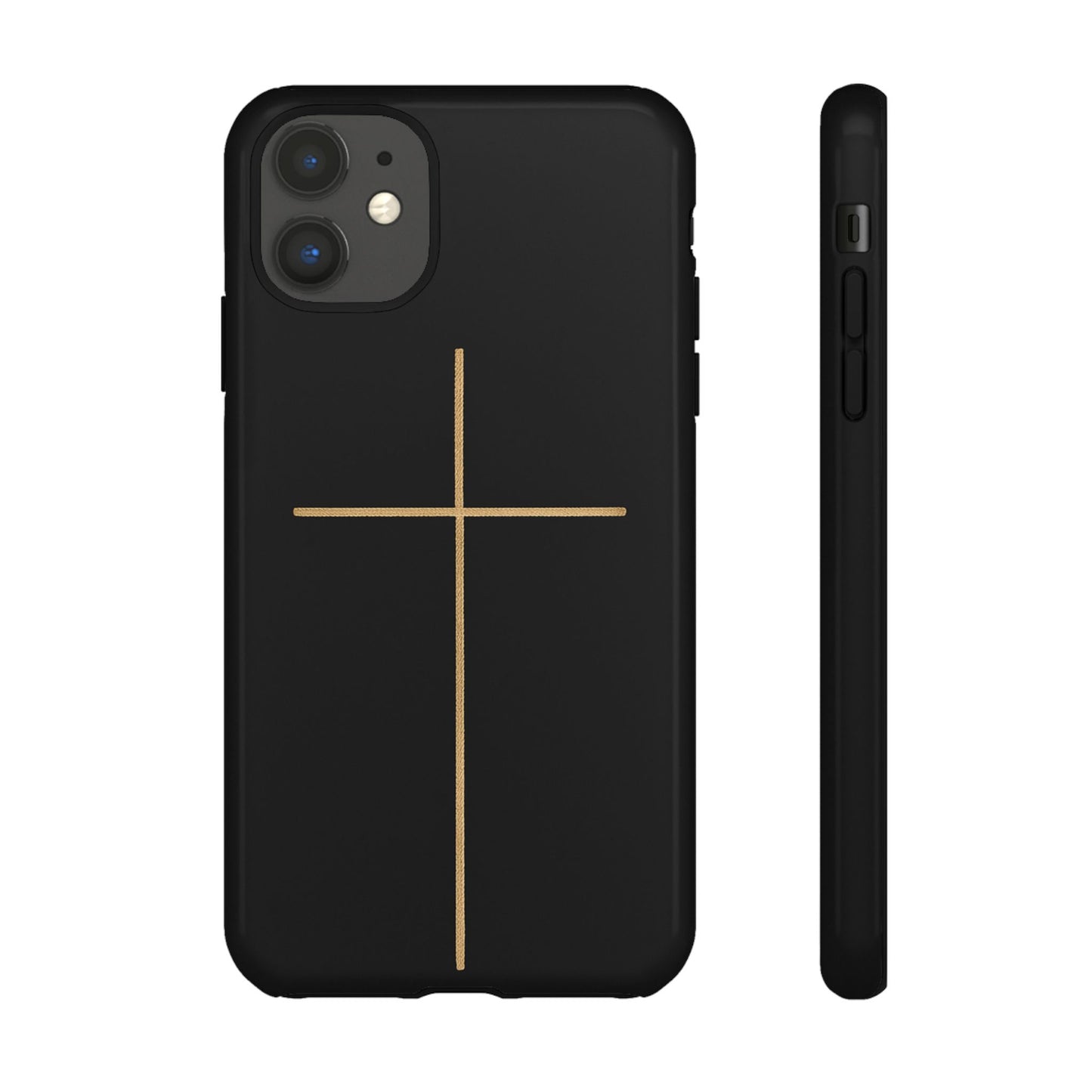Minimalist Cross Phone Case, Tough iPhone Cover for Faithful Souls, Gift for Christians, Stylish Tech Accessories, Modern Christian Design