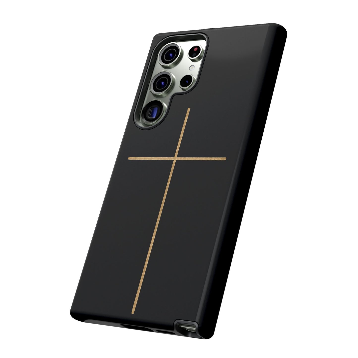 Minimalist Cross Phone Case, Tough iPhone Cover for Faithful Souls, Gift for Christians, Stylish Tech Accessories, Modern Christian Design