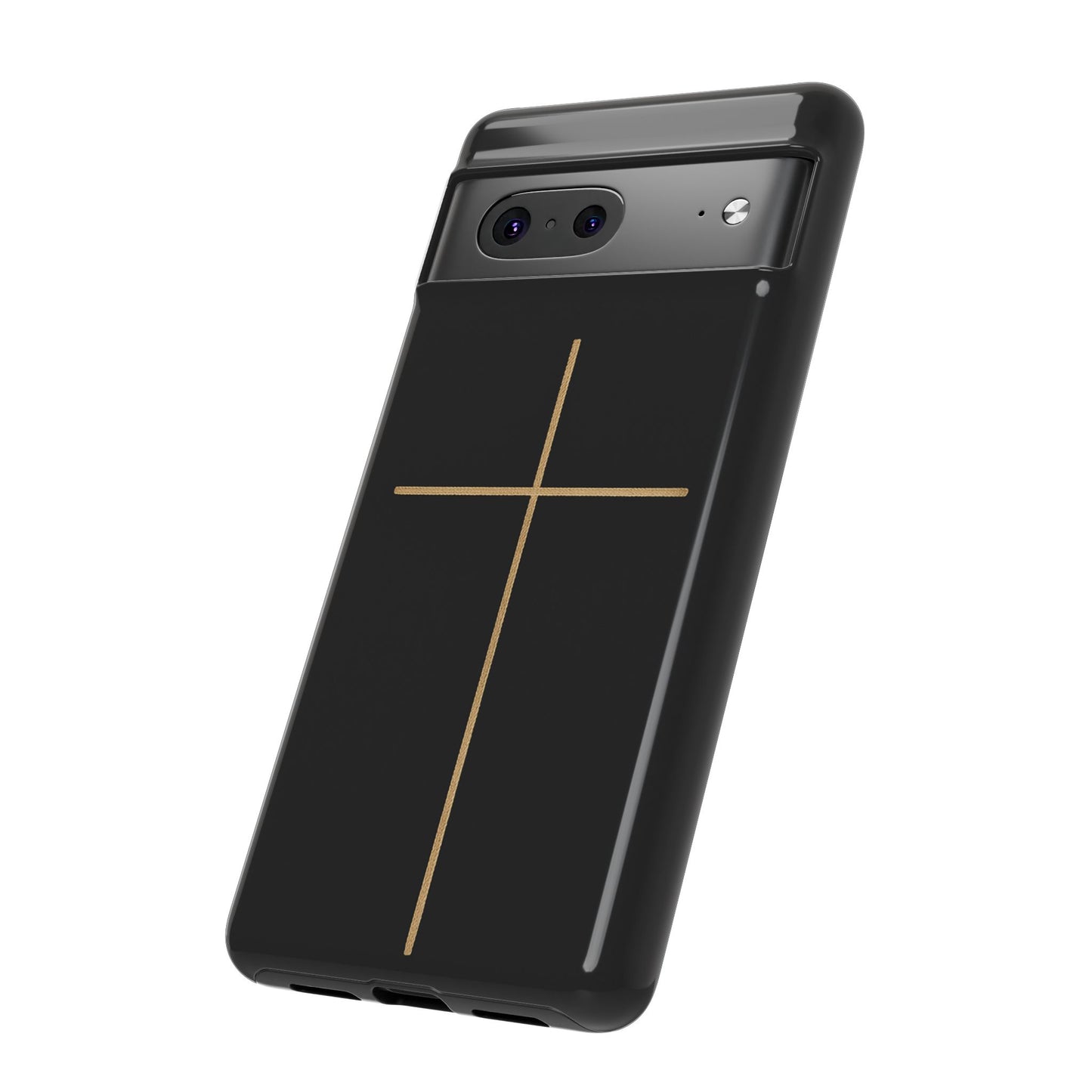 Minimalist Cross Phone Case, Tough iPhone Cover for Faithful Souls, Gift for Christians, Stylish Tech Accessories, Modern Christian Design