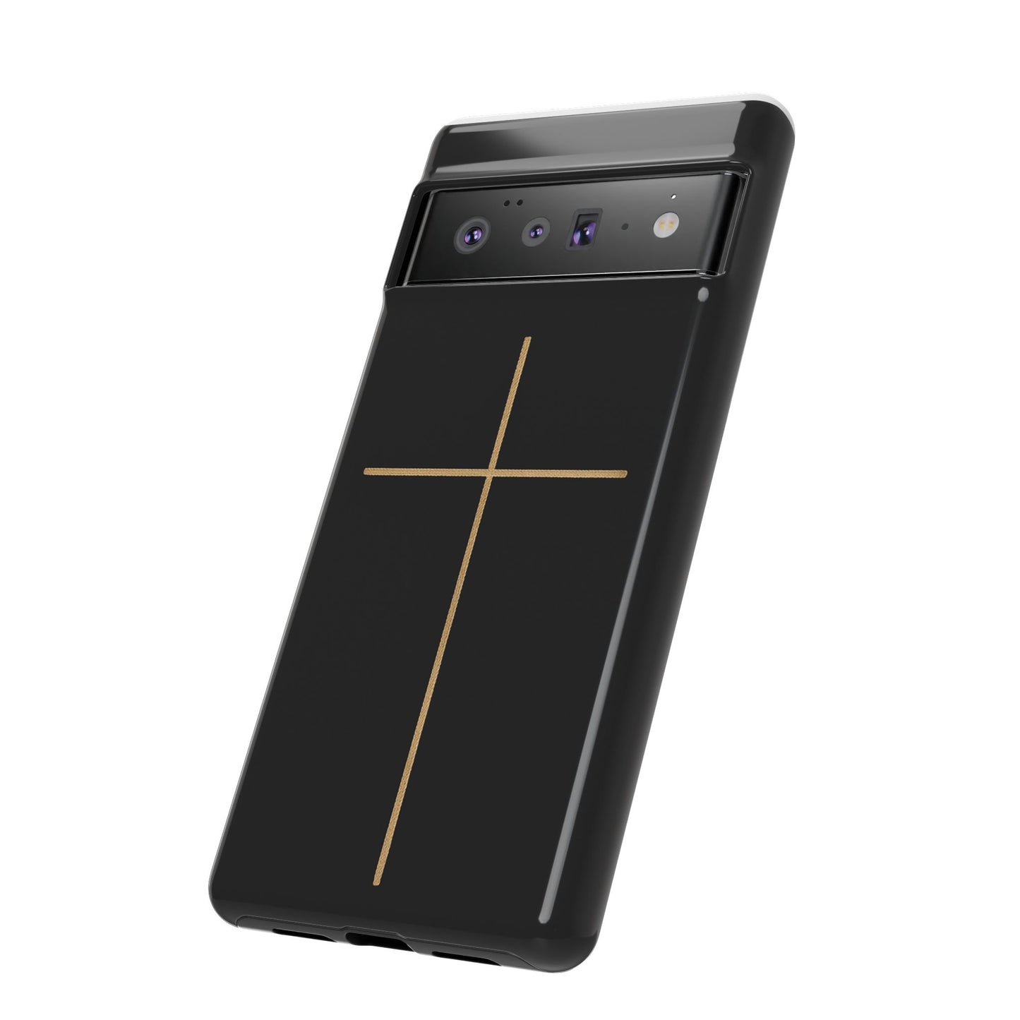 Minimalist Cross Phone Case, Tough iPhone Cover for Faithful Souls, Gift for Christians, Stylish Tech Accessories, Modern Christian Design
