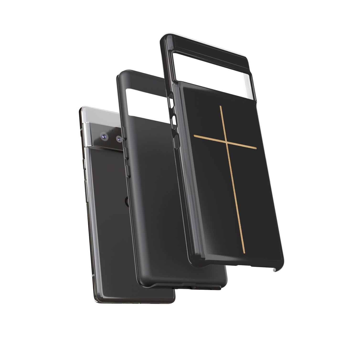Minimalist Cross Phone Case, Tough iPhone Cover for Faithful Souls, Gift for Christians, Stylish Tech Accessories, Modern Christian Design