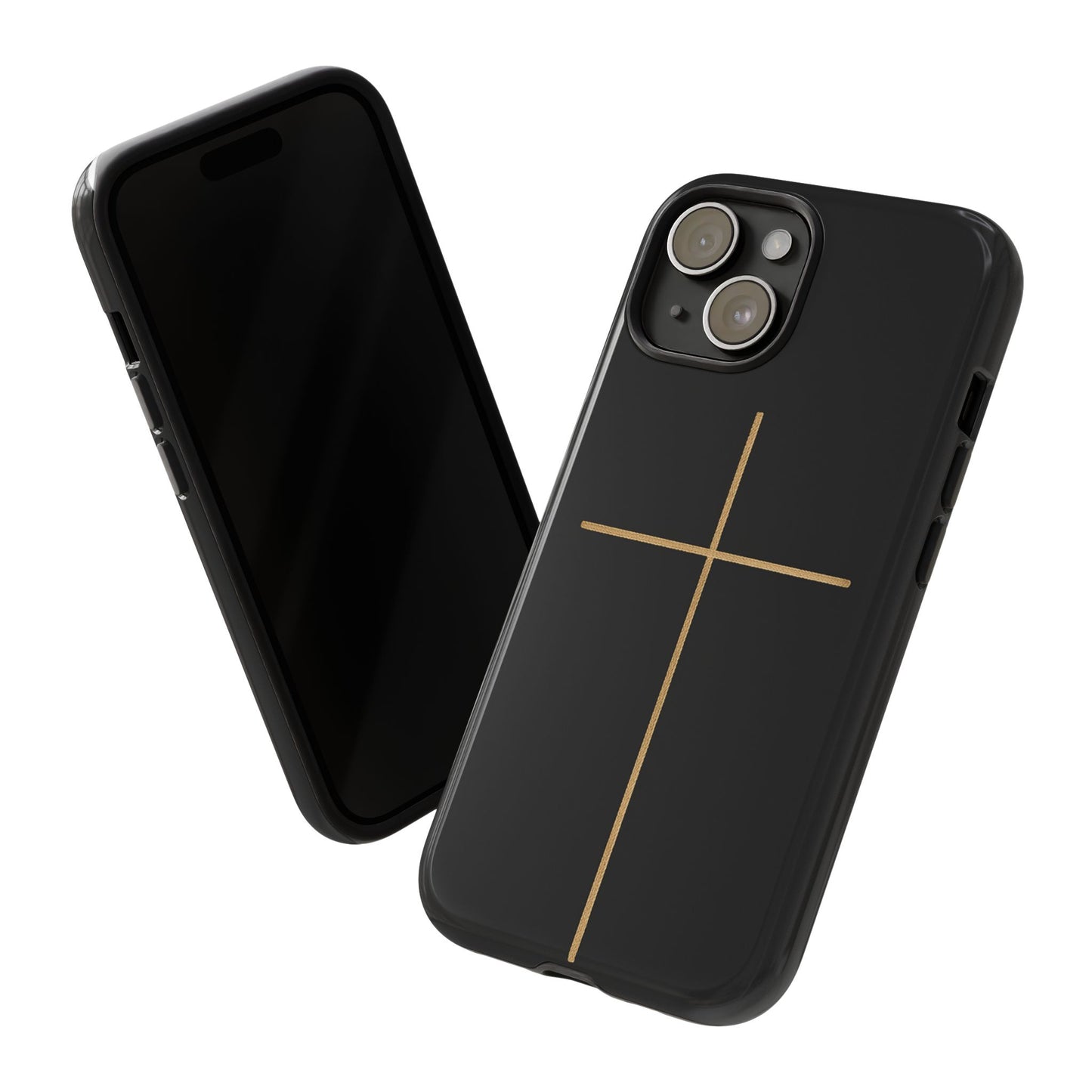 Minimalist Cross Phone Case, Tough iPhone Cover for Faithful Souls, Gift for Christians, Stylish Tech Accessories, Modern Christian Design