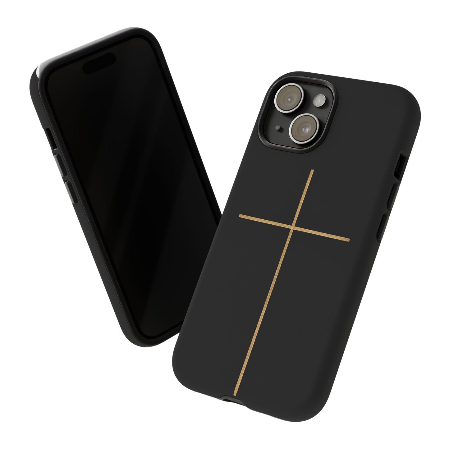 Minimalist Cross Phone Case, Tough iPhone Cover for Faithful Souls, Gift for Christians, Stylish Tech Accessories, Modern Christian Design