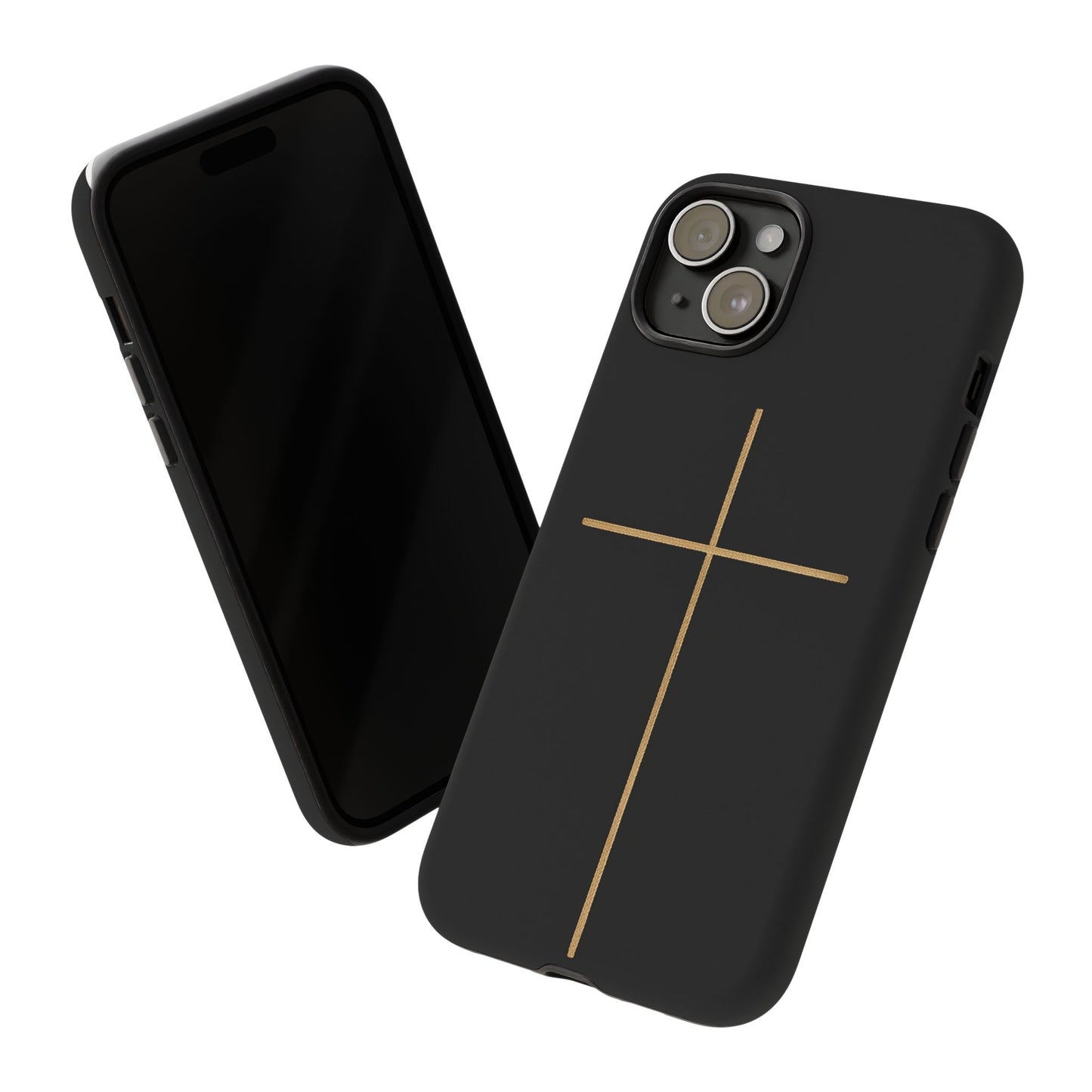 Minimalist Cross Phone Case, Tough iPhone Cover for Faithful Souls, Gift for Christians, Stylish Tech Accessories, Modern Christian Design