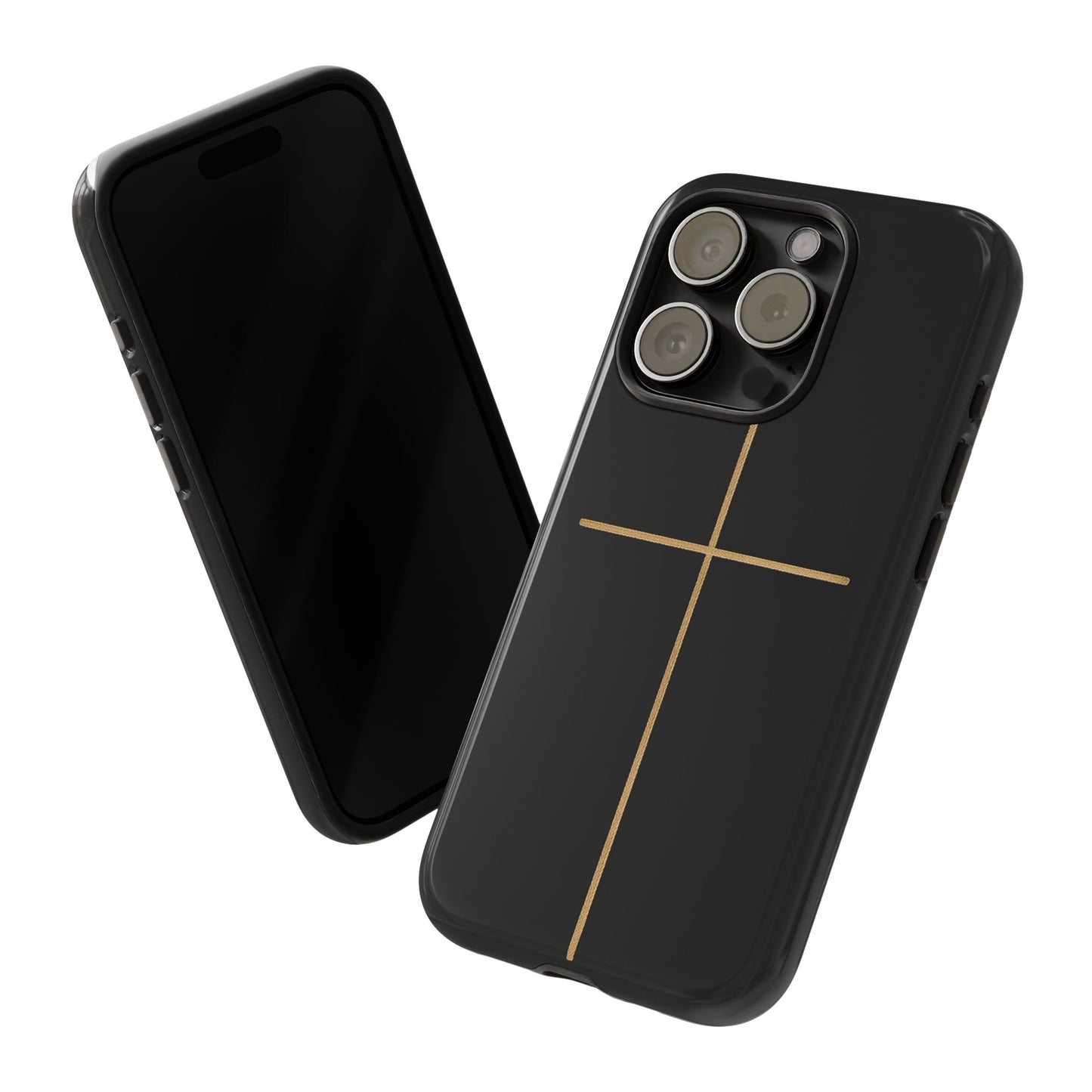 Minimalist Cross Phone Case, Tough iPhone Cover for Faithful Souls, Gift for Christians, Stylish Tech Accessories, Modern Christian Design