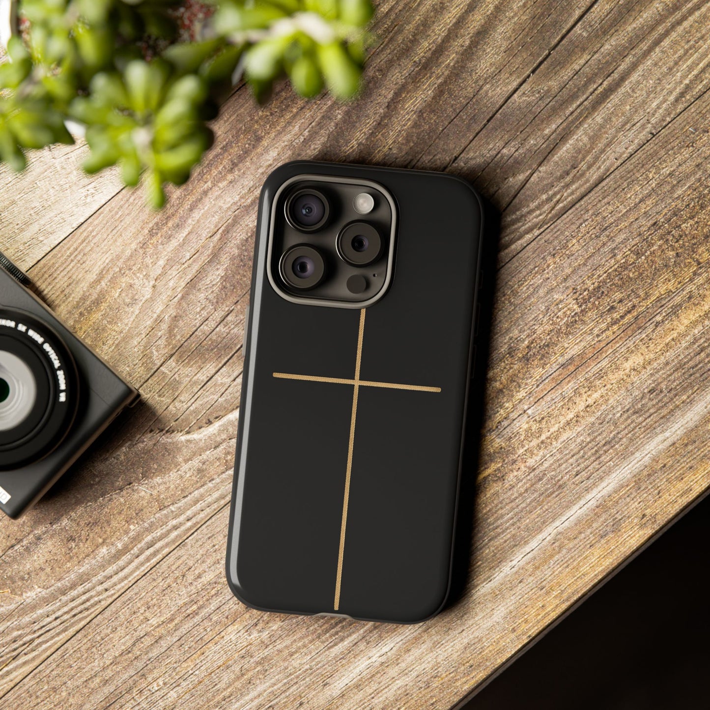 Minimalist Cross Phone Case, Tough iPhone Cover for Faithful Souls, Gift for Christians, Stylish Tech Accessories, Modern Christian Design