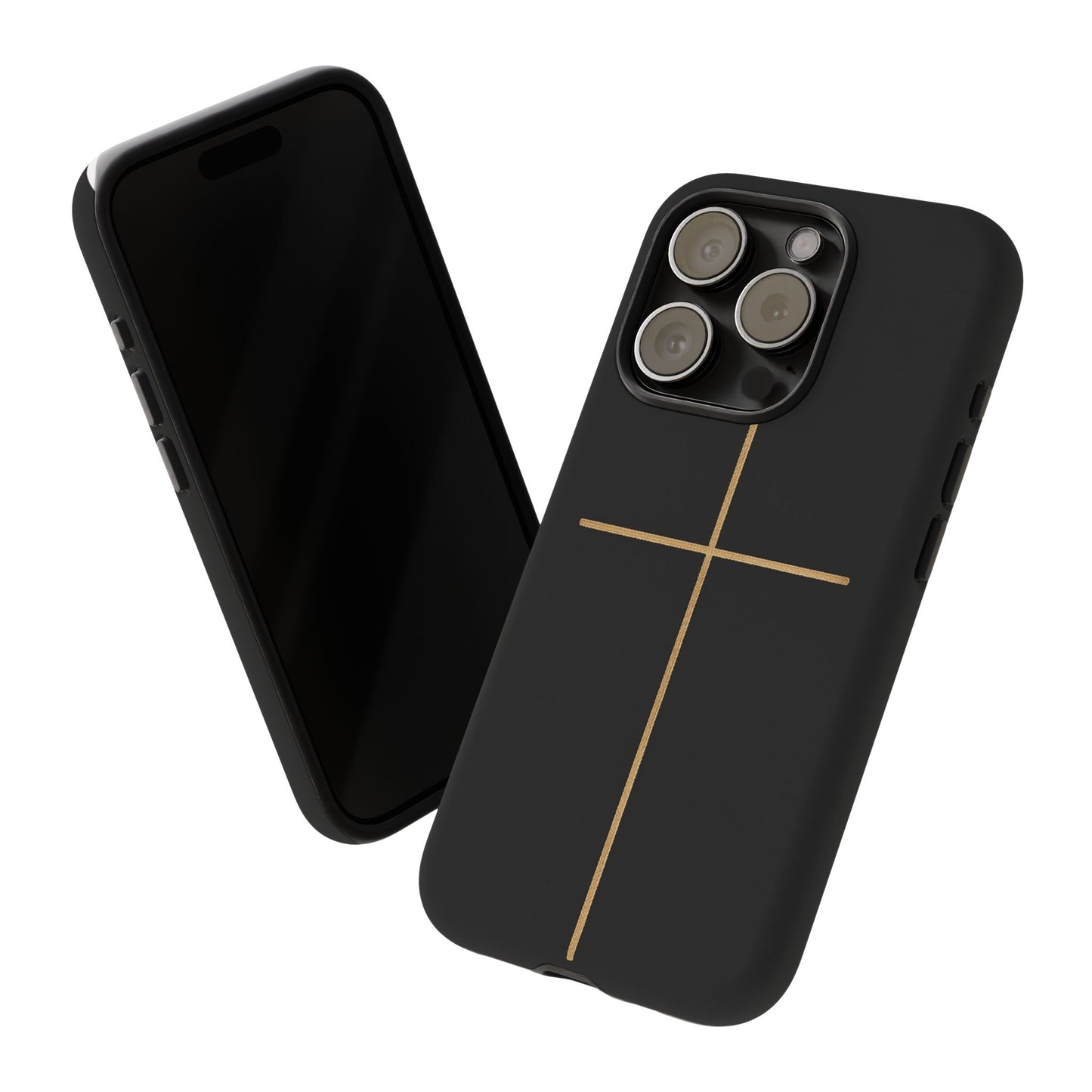 Minimalist Cross Phone Case, Tough iPhone Cover for Faithful Souls, Gift for Christians, Stylish Tech Accessories, Modern Christian Design