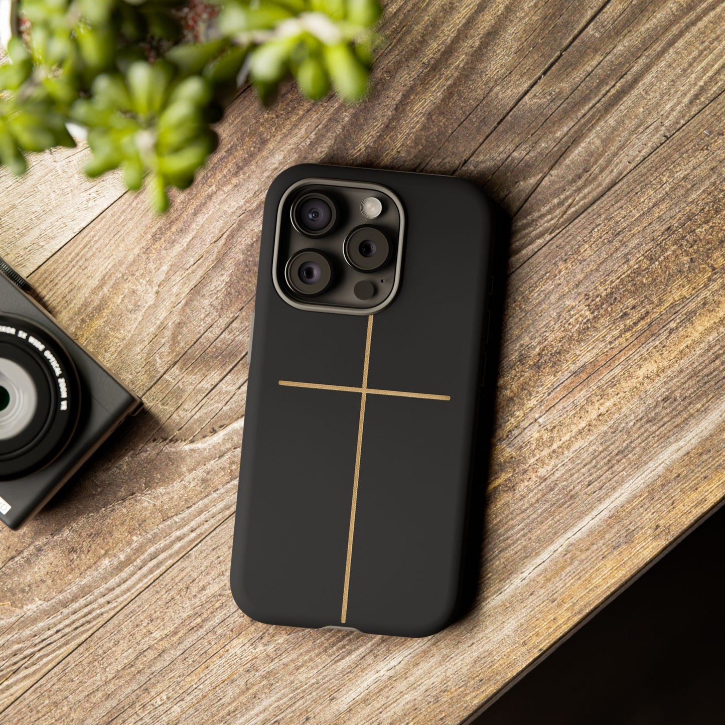 Minimalist Cross Phone Case, Tough iPhone Cover for Faithful Souls, Gift for Christians, Stylish Tech Accessories, Modern Christian Design