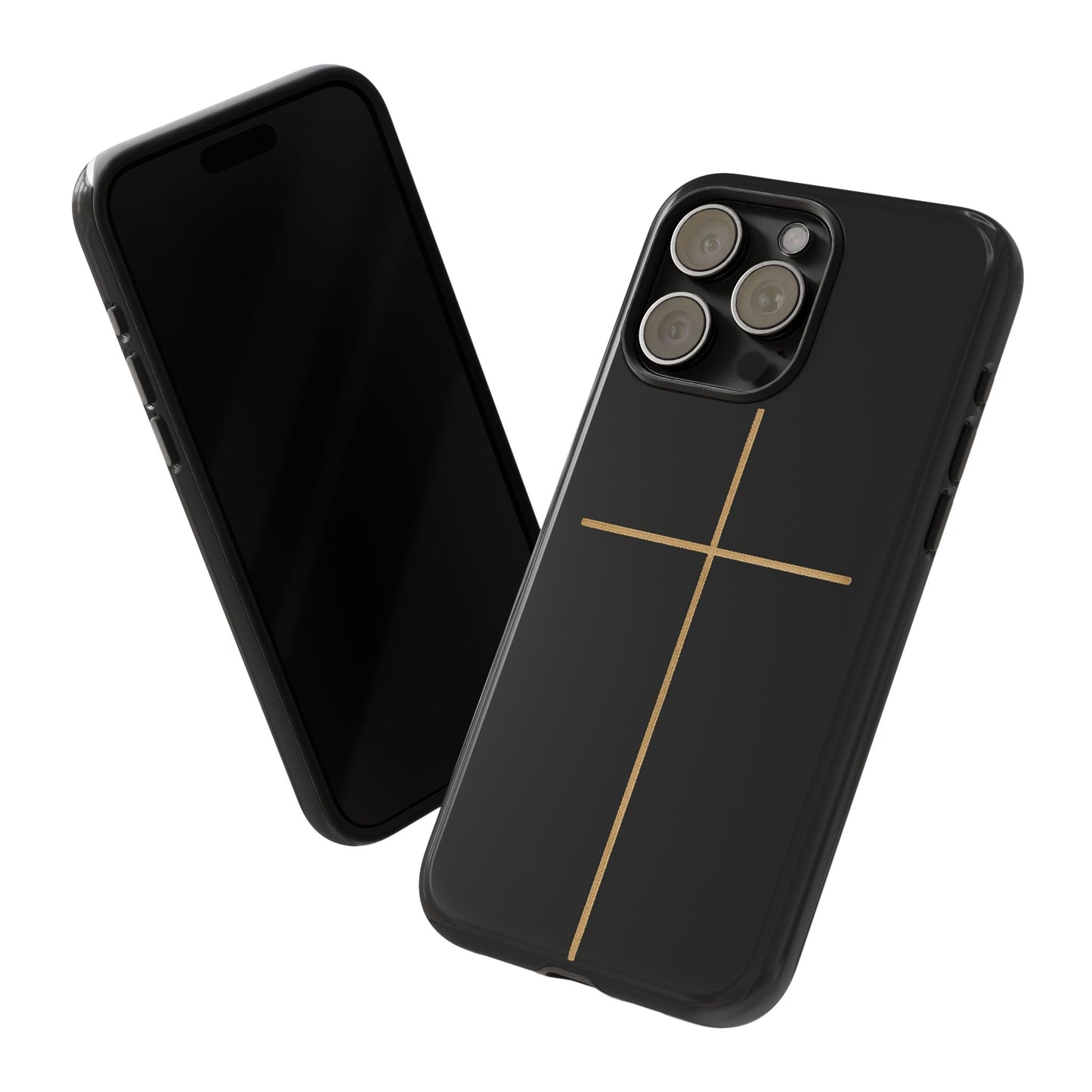 Minimalist Cross Phone Case, Tough iPhone Cover for Faithful Souls, Gift for Christians, Stylish Tech Accessories, Modern Christian Design