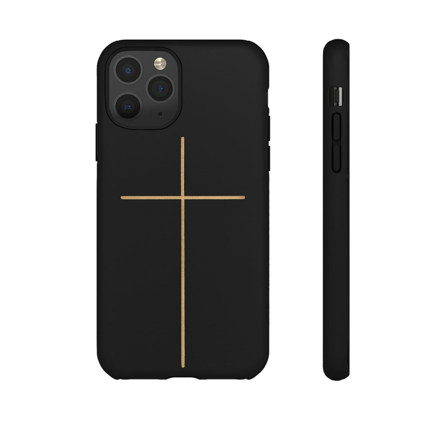 Minimalist Cross Phone Case, Tough iPhone Cover for Faithful Souls, Gift for Christians, Stylish Tech Accessories, Modern Christian Design