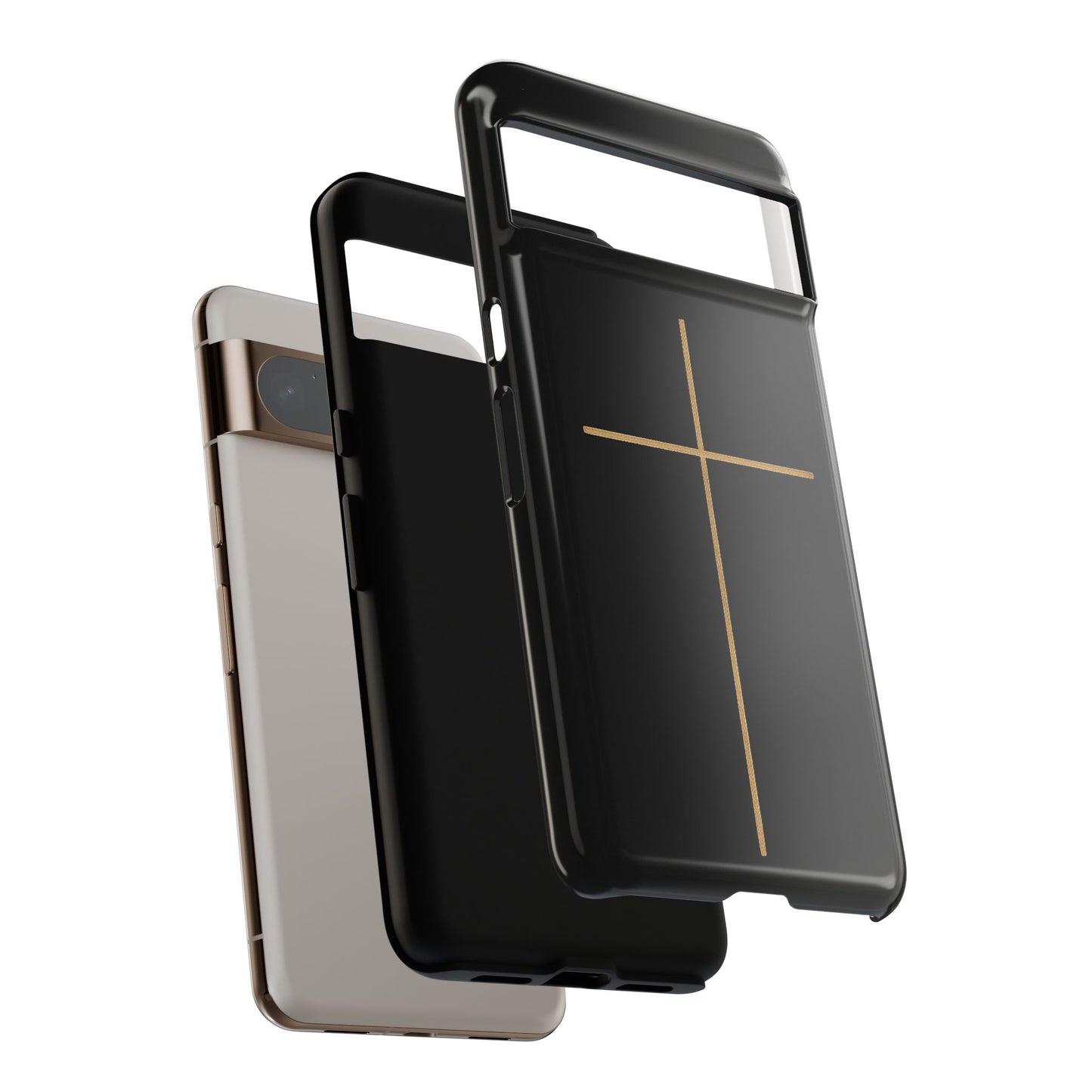Minimalist Cross Phone Case, Tough iPhone Cover for Faithful Souls, Gift for Christians, Stylish Tech Accessories, Modern Christian Design