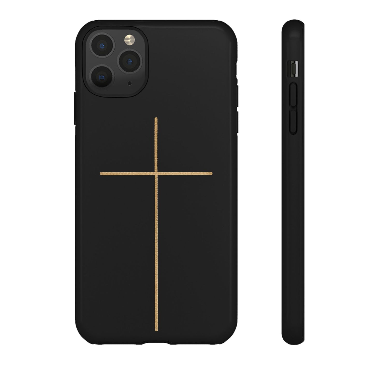 Minimalist Cross Phone Case, Tough iPhone Cover for Faithful Souls, Gift for Christians, Stylish Tech Accessories, Modern Christian Design