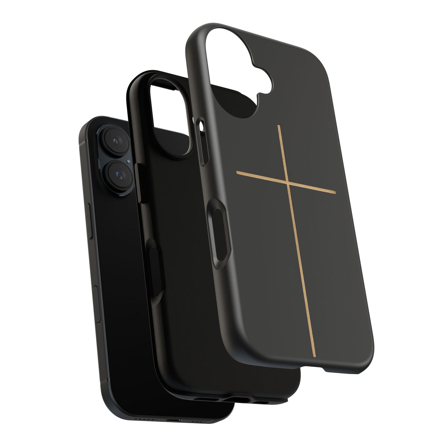 Minimalist Cross Phone Case, Tough iPhone Cover for Faithful Souls, Gift for Christians, Stylish Tech Accessories, Modern Christian Design