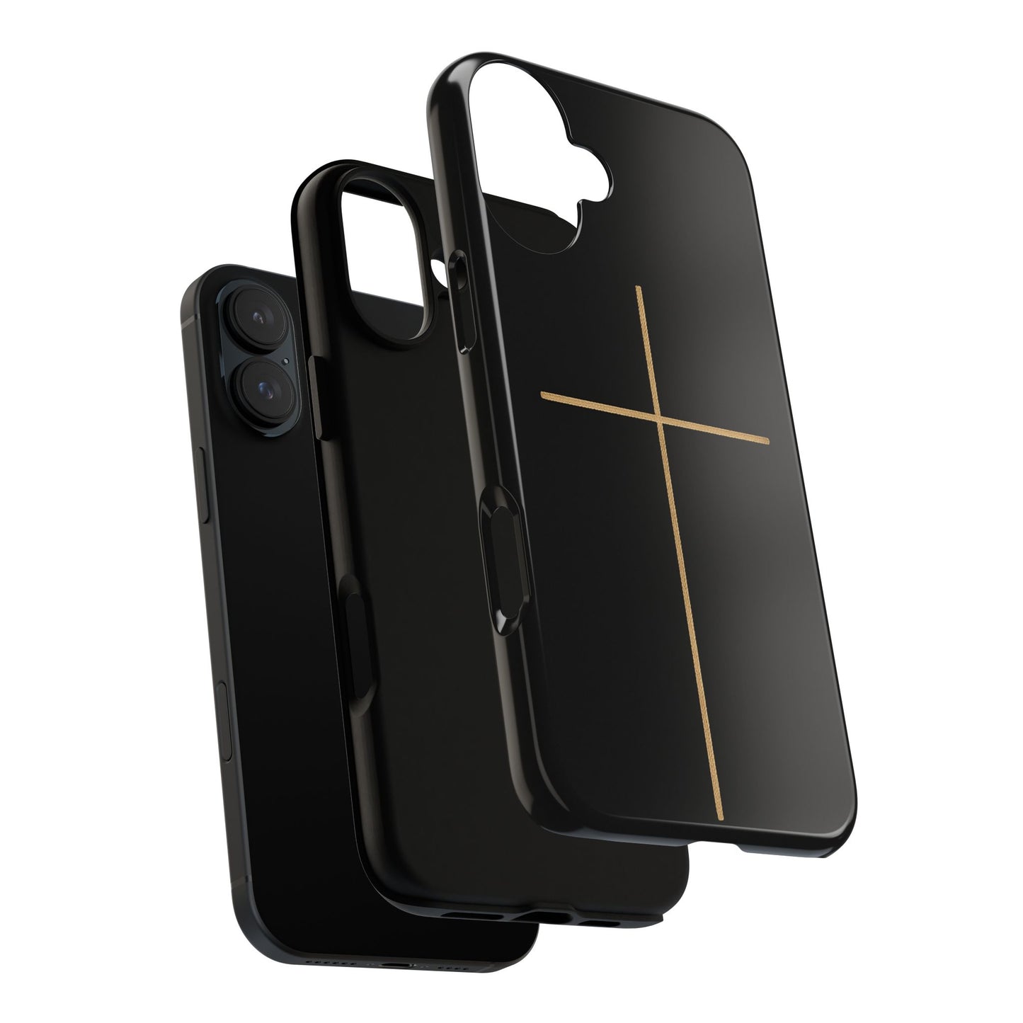 Minimalist Cross Phone Case, Tough iPhone Cover for Faithful Souls, Gift for Christians, Stylish Tech Accessories, Modern Christian Design