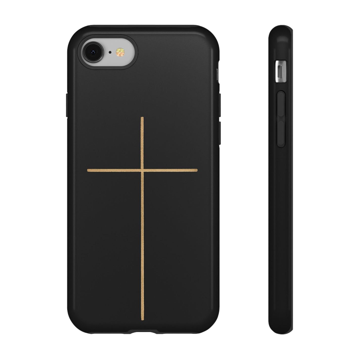 Minimalist Cross Phone Case, Tough iPhone Cover for Faithful Souls, Gift for Christians, Stylish Tech Accessories, Modern Christian Design