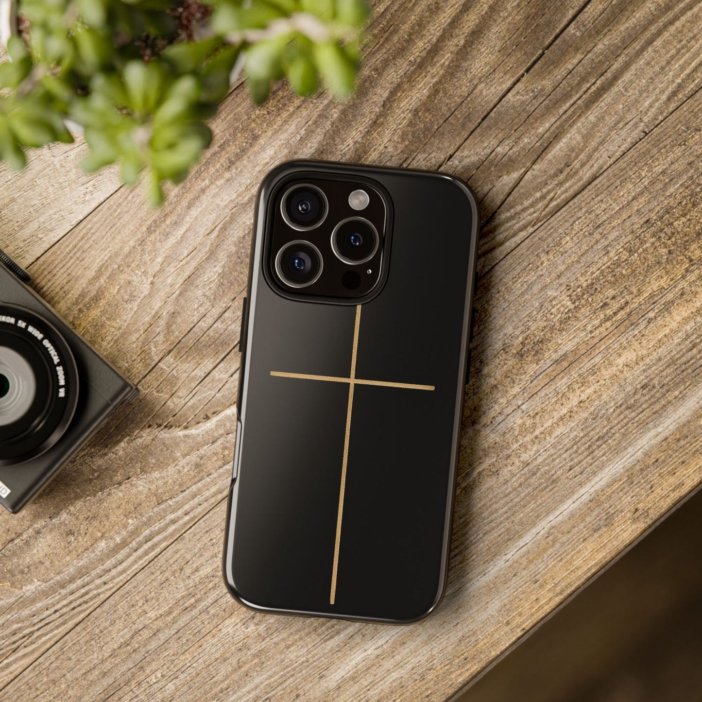 Minimalist Cross Phone Case, Tough iPhone Cover for Faithful Souls, Gift for Christians, Stylish Tech Accessories, Modern Christian Design