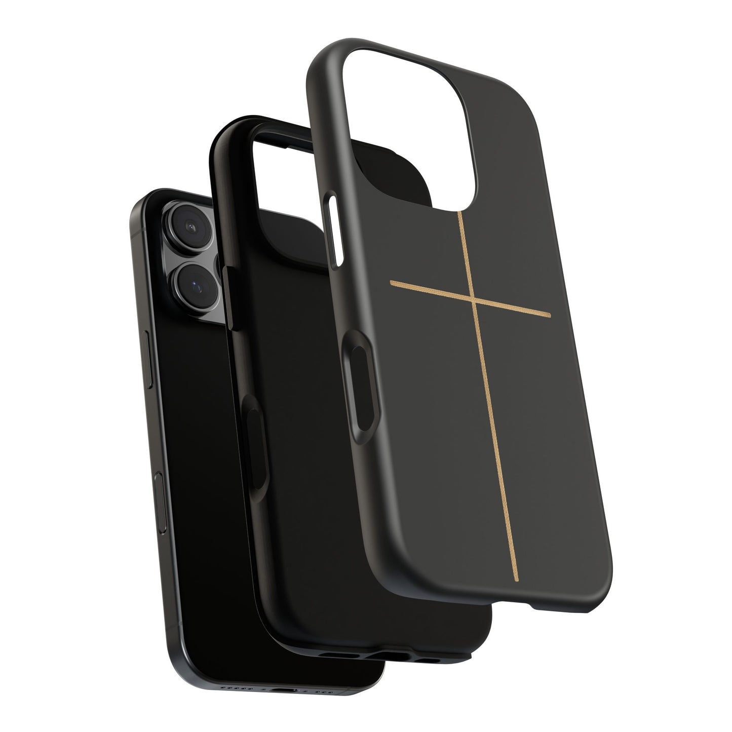 Minimalist Cross Phone Case, Tough iPhone Cover for Faithful Souls, Gift for Christians, Stylish Tech Accessories, Modern Christian Design