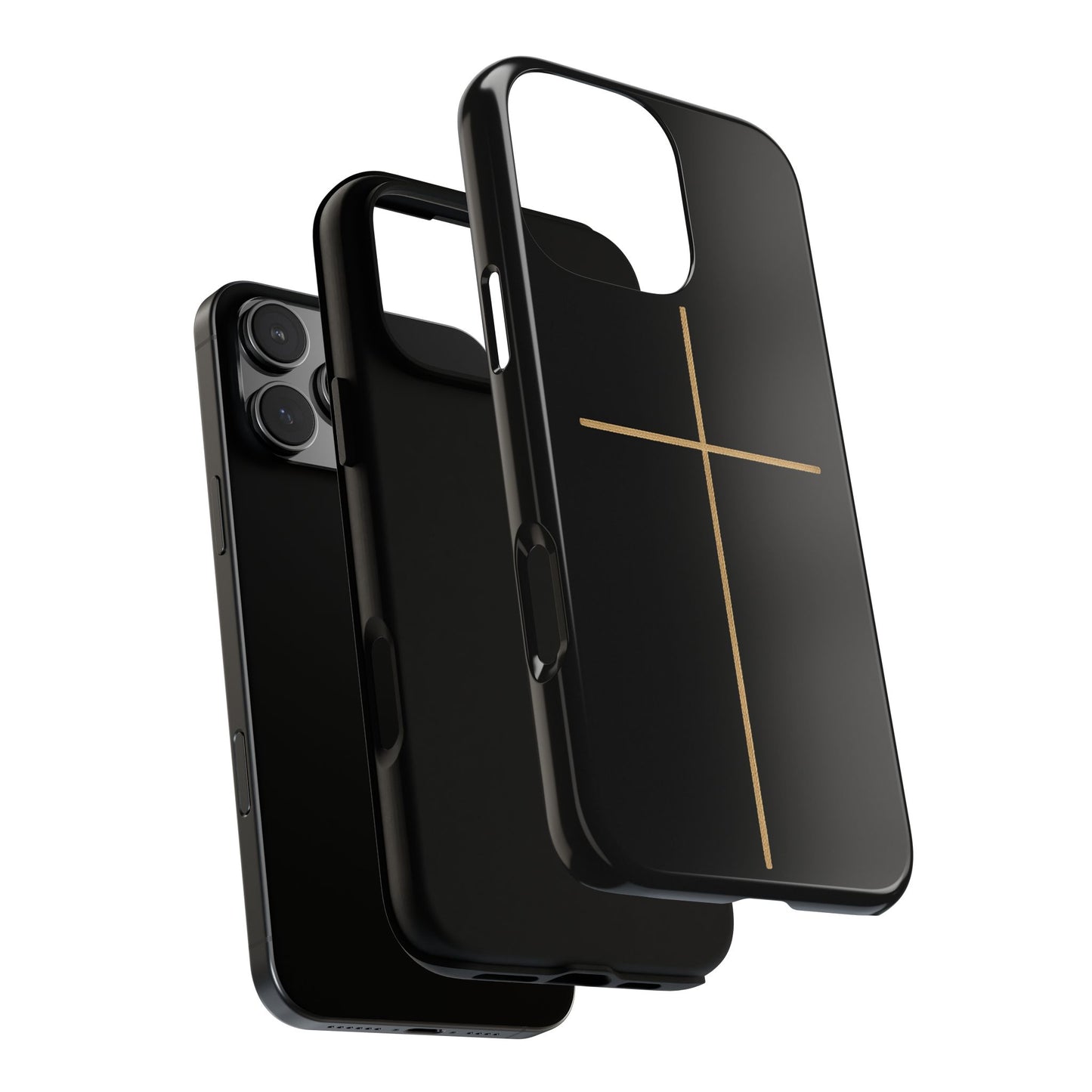 Minimalist Cross Phone Case, Tough iPhone Cover for Faithful Souls, Gift for Christians, Stylish Tech Accessories, Modern Christian Design
