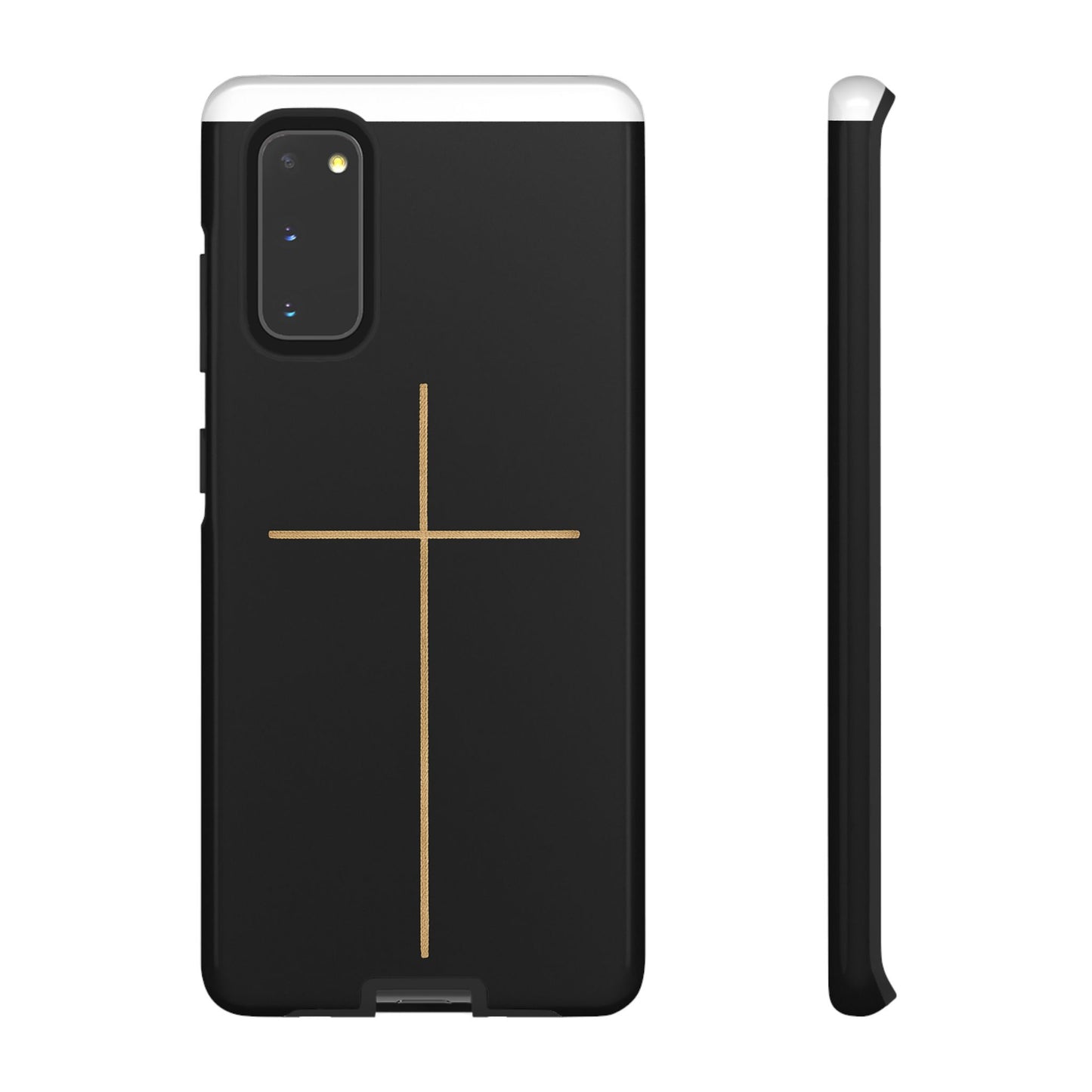 Minimalist Cross Phone Case, Tough iPhone Cover for Faithful Souls, Gift for Christians, Stylish Tech Accessories, Modern Christian Design