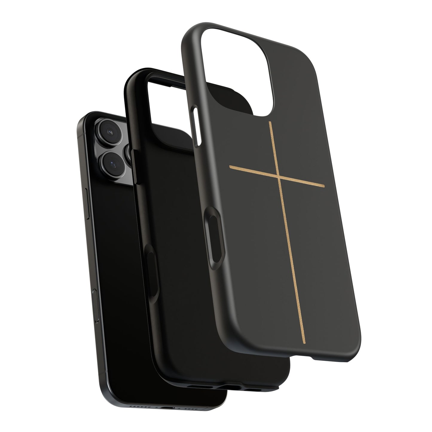 Minimalist Cross Phone Case, Tough iPhone Cover for Faithful Souls, Gift for Christians, Stylish Tech Accessories, Modern Christian Design