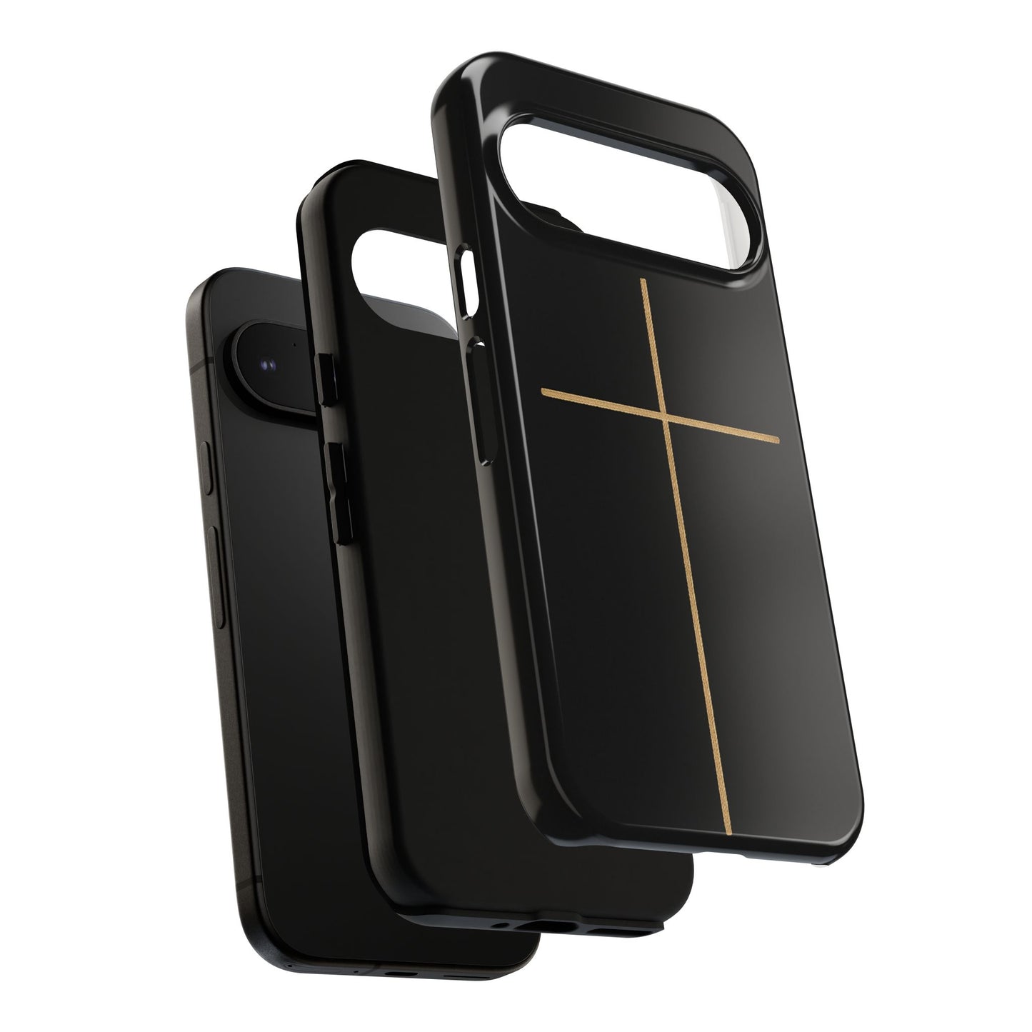 Minimalist Cross Phone Case, Tough iPhone Cover for Faithful Souls, Gift for Christians, Stylish Tech Accessories, Modern Christian Design