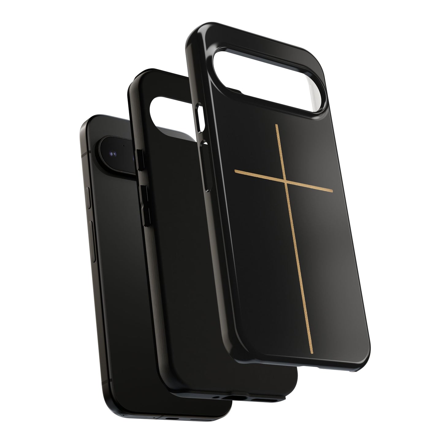 Minimalist Cross Phone Case, Tough iPhone Cover for Faithful Souls, Gift for Christians, Stylish Tech Accessories, Modern Christian Design