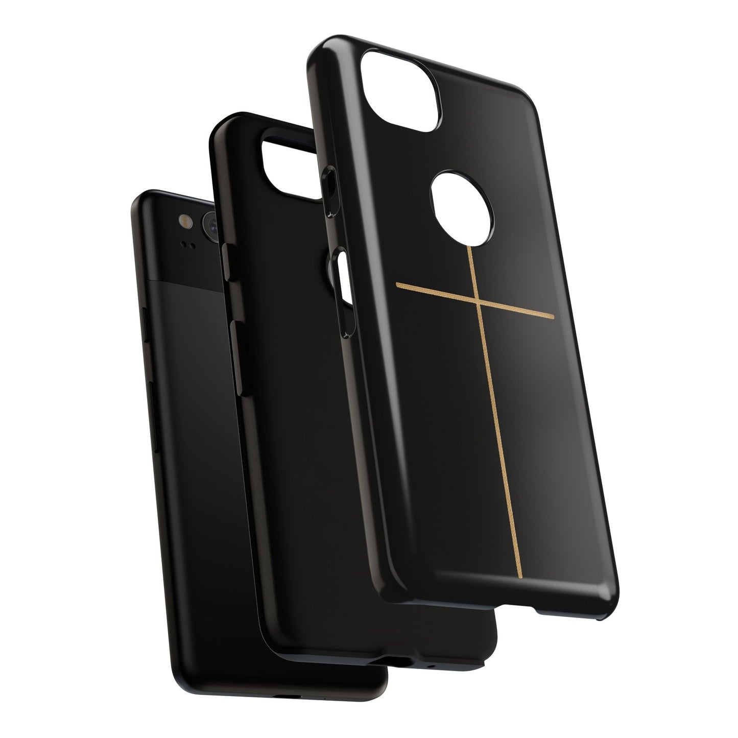 Minimalist Cross Phone Case, Tough iPhone Cover for Faithful Souls, Gift for Christians, Stylish Tech Accessories, Modern Christian Design
