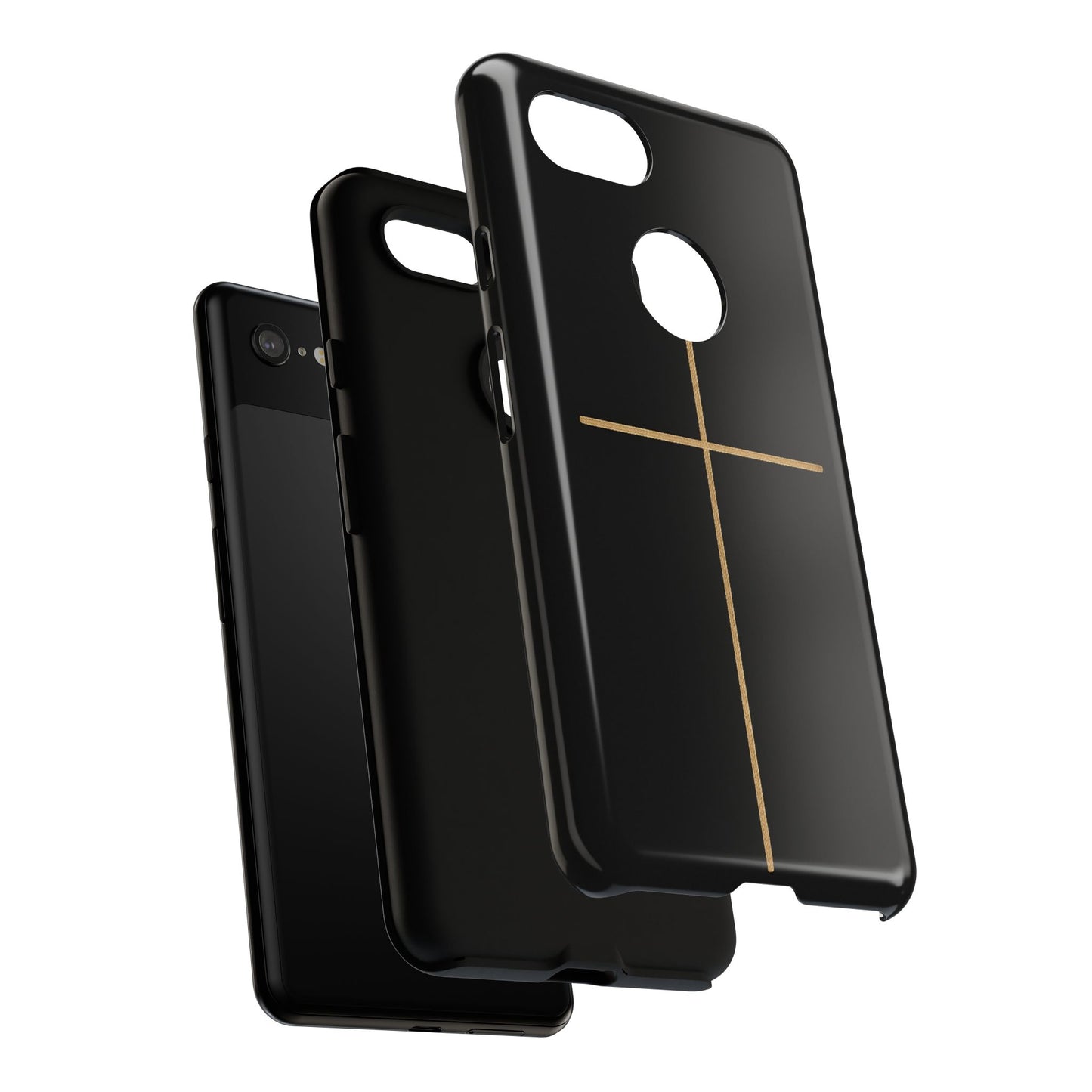 Minimalist Cross Phone Case, Tough iPhone Cover for Faithful Souls, Gift for Christians, Stylish Tech Accessories, Modern Christian Design