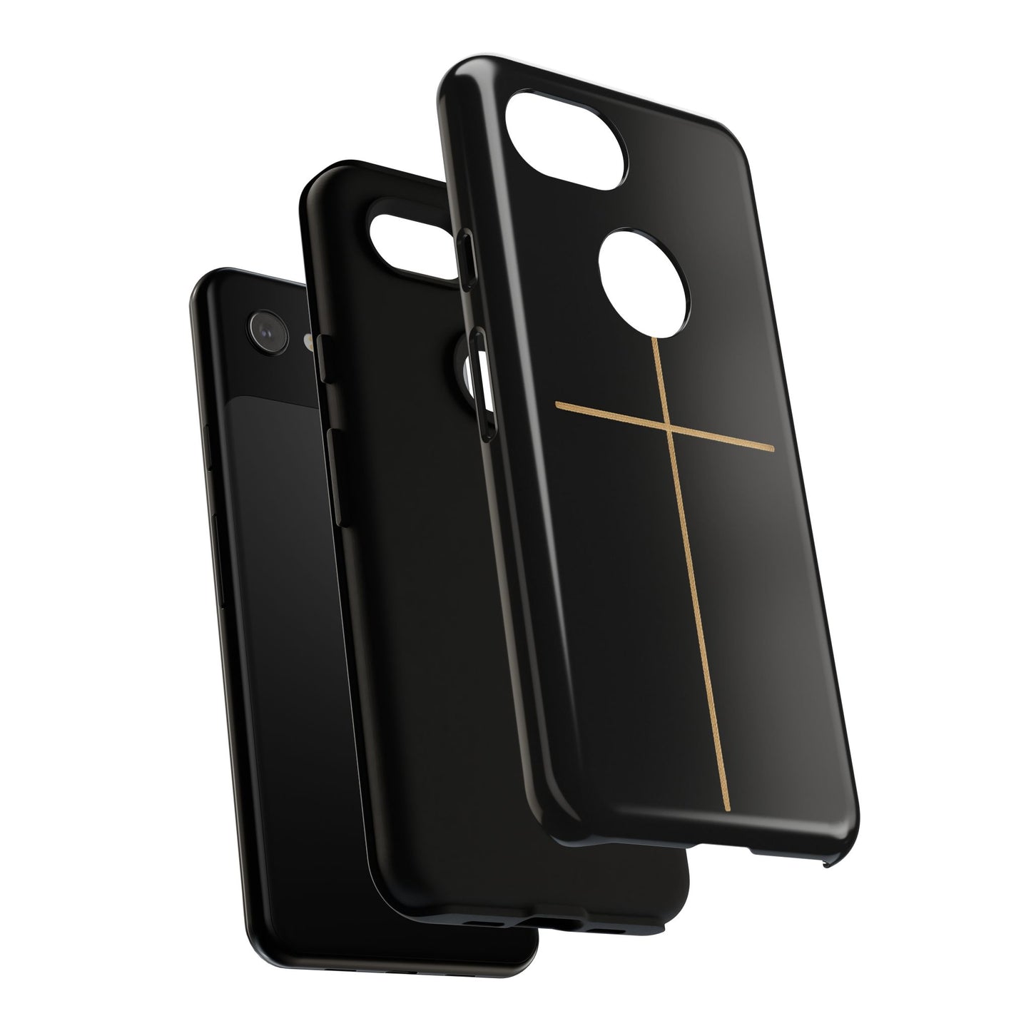 Minimalist Cross Phone Case, Tough iPhone Cover for Faithful Souls, Gift for Christians, Stylish Tech Accessories, Modern Christian Design