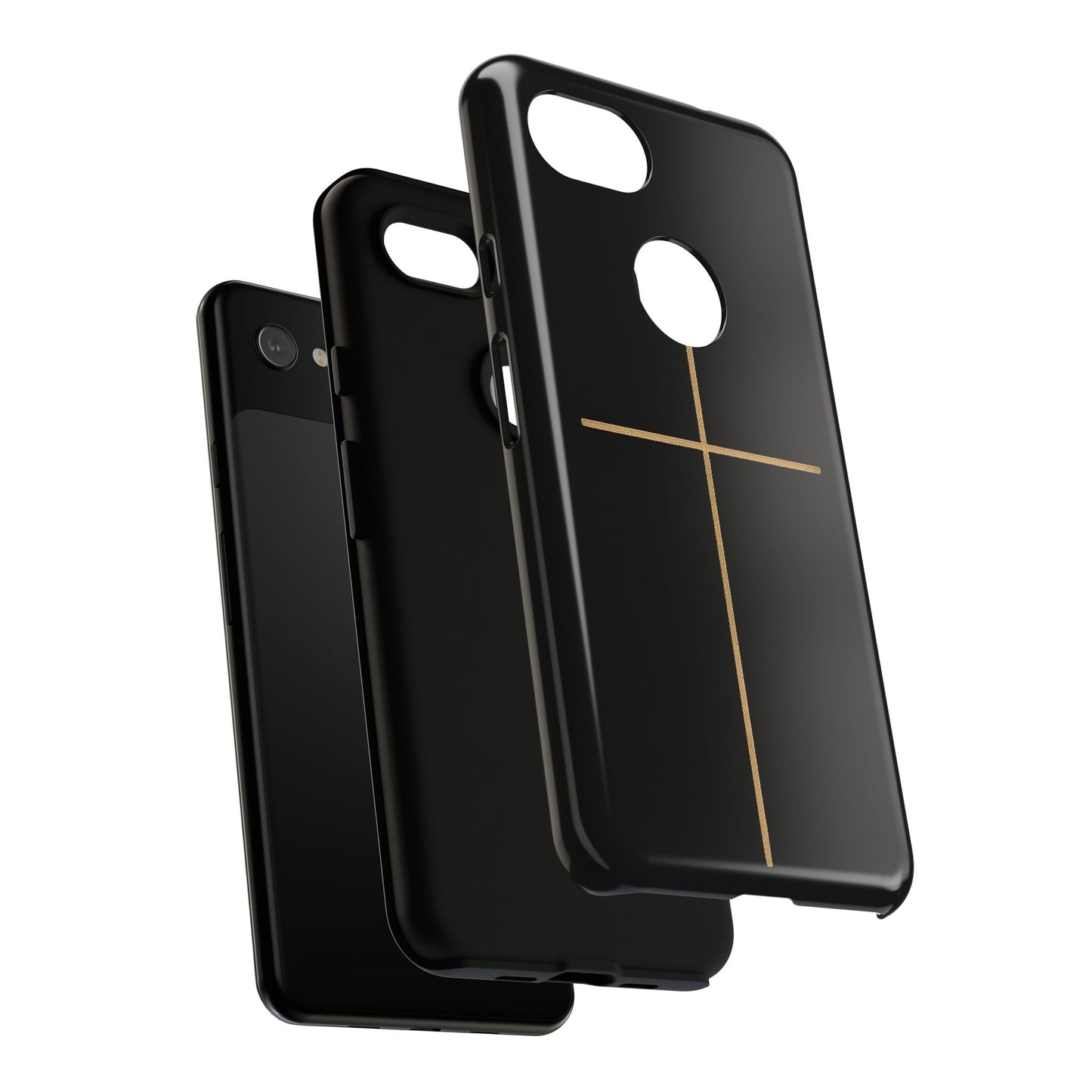 Minimalist Cross Phone Case, Tough iPhone Cover for Faithful Souls, Gift for Christians, Stylish Tech Accessories, Modern Christian Design