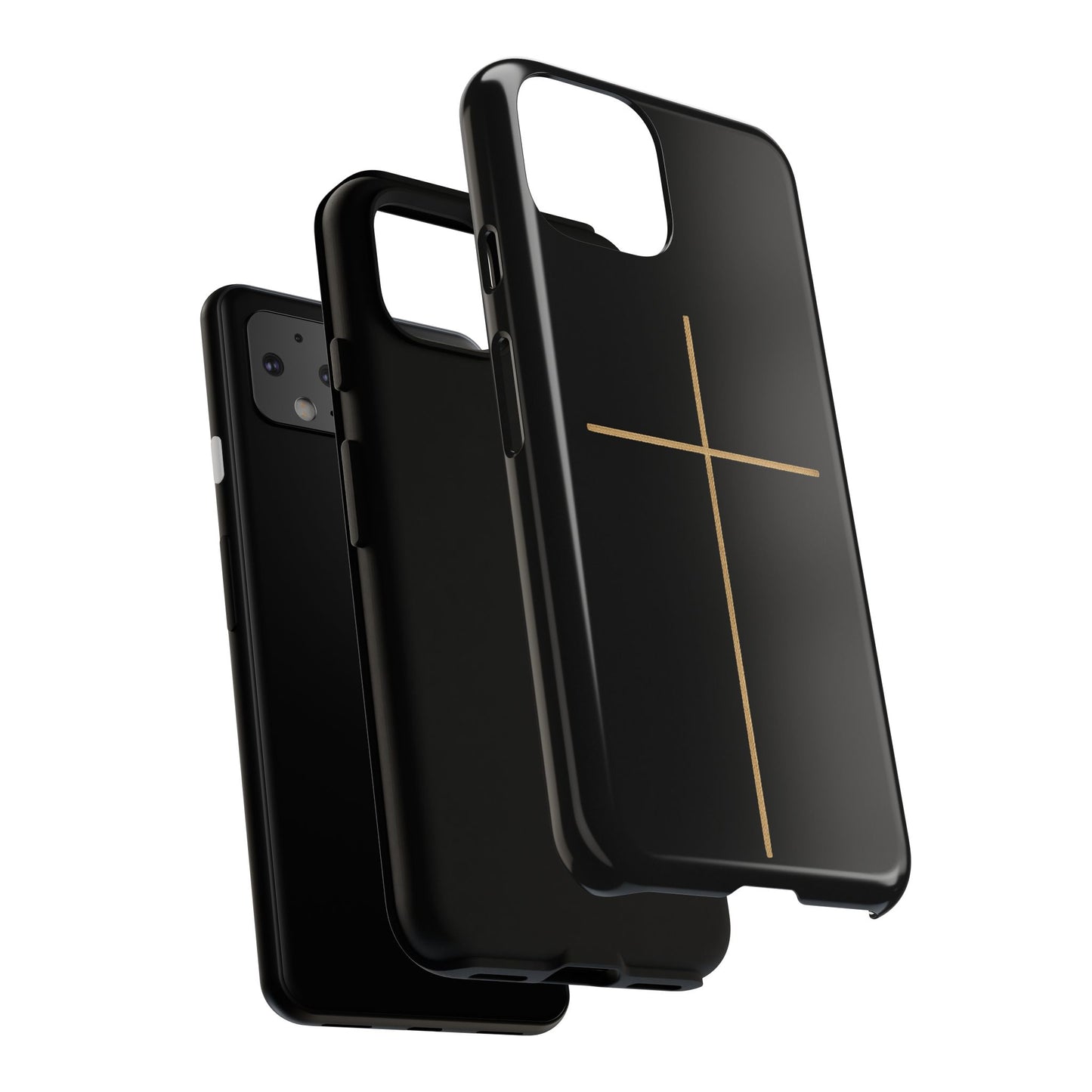Minimalist Cross Phone Case, Tough iPhone Cover for Faithful Souls, Gift for Christians, Stylish Tech Accessories, Modern Christian Design