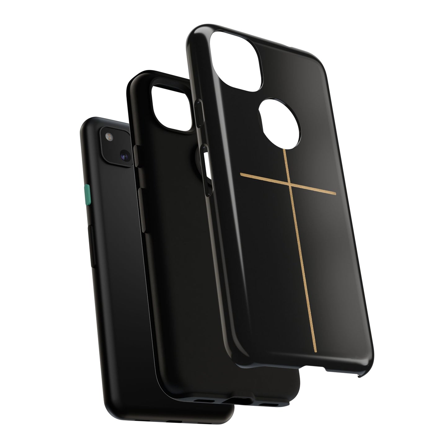 Minimalist Cross Phone Case, Tough iPhone Cover for Faithful Souls, Gift for Christians, Stylish Tech Accessories, Modern Christian Design