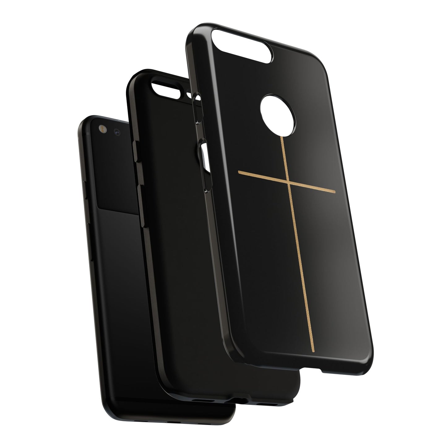 Minimalist Cross Phone Case, Tough iPhone Cover for Faithful Souls, Gift for Christians, Stylish Tech Accessories, Modern Christian Design