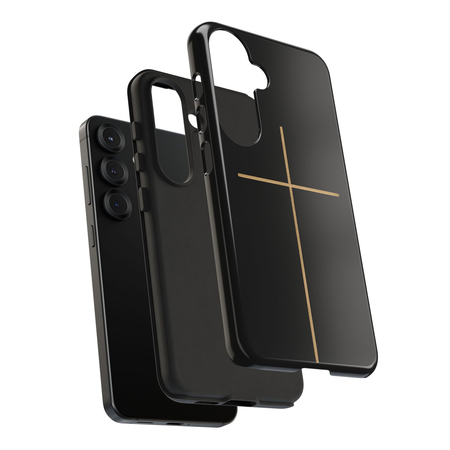 Minimalist Cross Phone Case, Tough iPhone Cover for Faithful Souls, Gift for Christians, Stylish Tech Accessories, Modern Christian Design