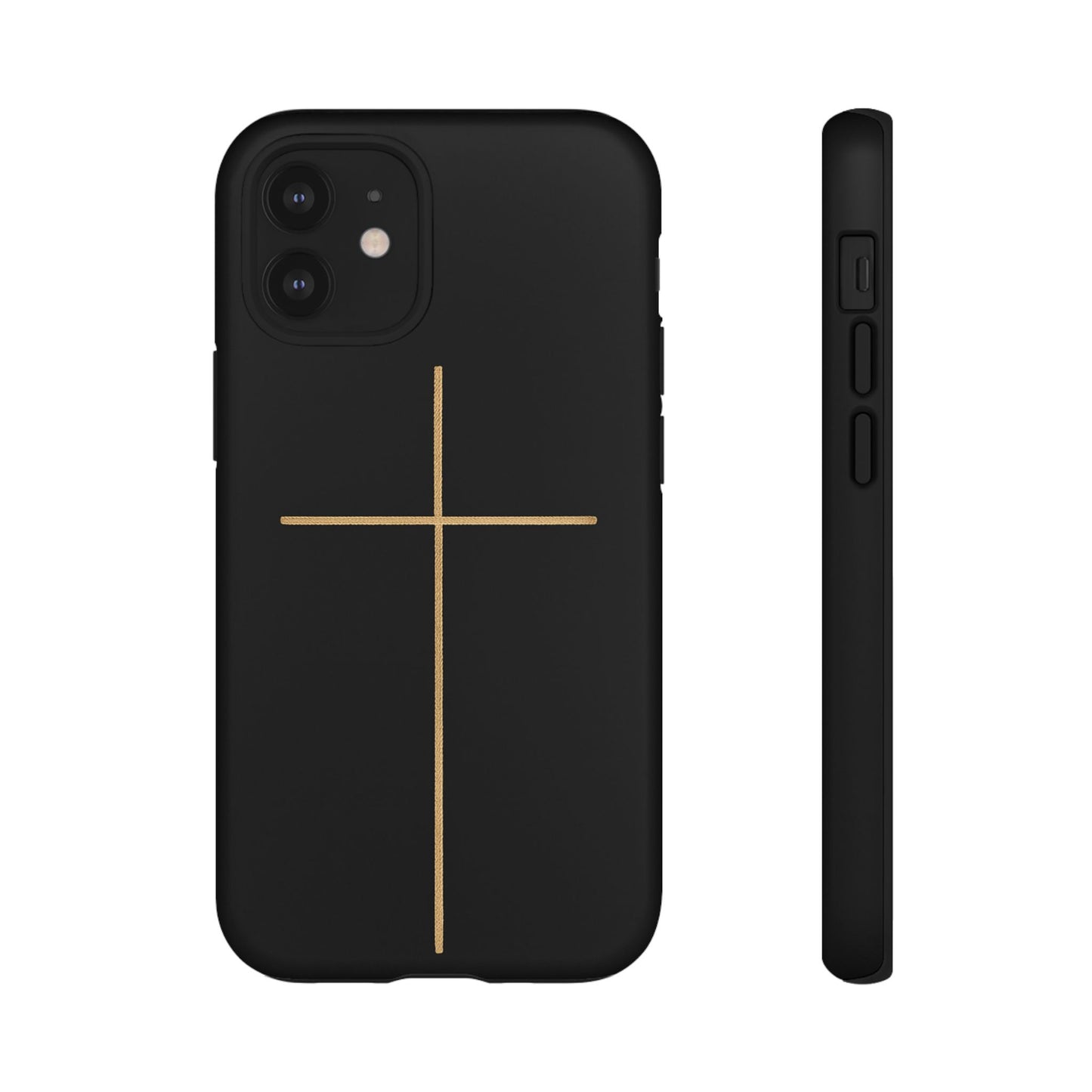 Minimalist Cross Phone Case, Tough iPhone Cover for Faithful Souls, Gift for Christians, Stylish Tech Accessories, Modern Christian Design