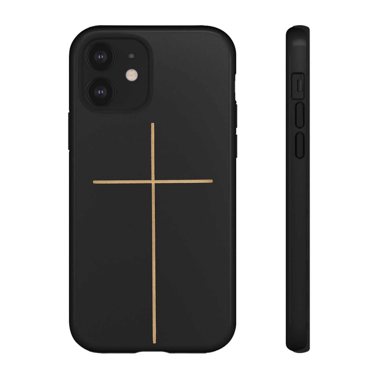 Minimalist Cross Phone Case, Tough iPhone Cover for Faithful Souls, Gift for Christians, Stylish Tech Accessories, Modern Christian Design
