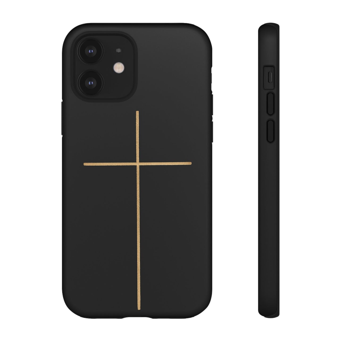 Minimalist Cross Phone Case, Tough iPhone Cover for Faithful Souls, Gift for Christians, Stylish Tech Accessories, Modern Christian Design