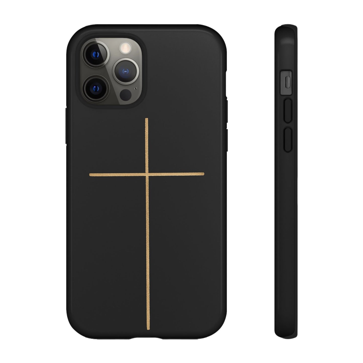 Minimalist Cross Phone Case, Tough iPhone Cover for Faithful Souls, Gift for Christians, Stylish Tech Accessories, Modern Christian Design
