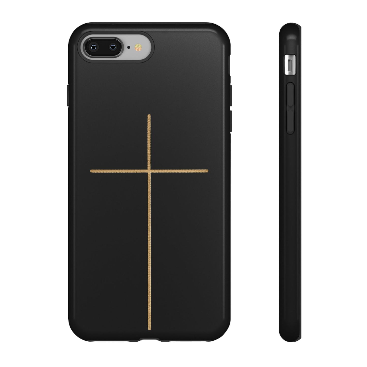 Minimalist Cross Phone Case, Tough iPhone Cover for Faithful Souls, Gift for Christians, Stylish Tech Accessories, Modern Christian Design