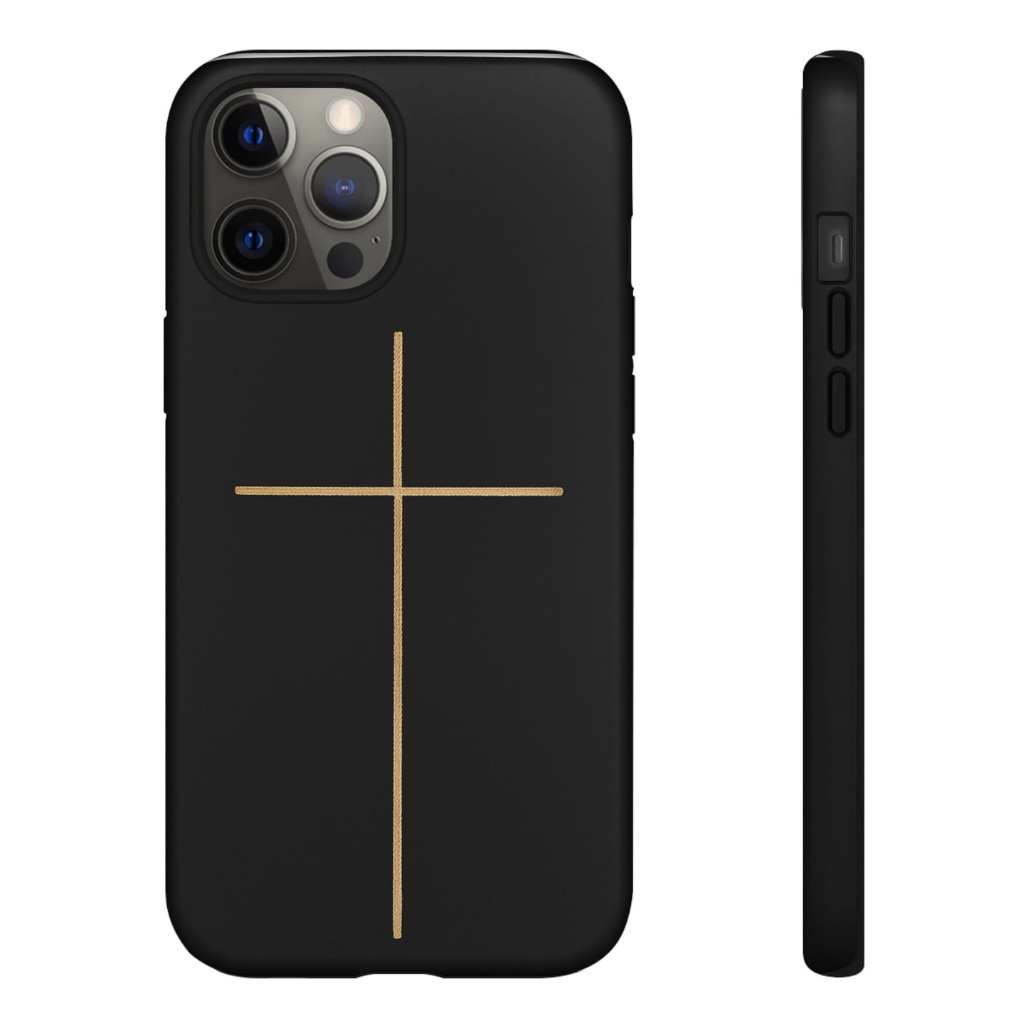 Minimalist Cross Phone Case, Tough iPhone Cover for Faithful Souls, Gift for Christians, Stylish Tech Accessories, Modern Christian Design