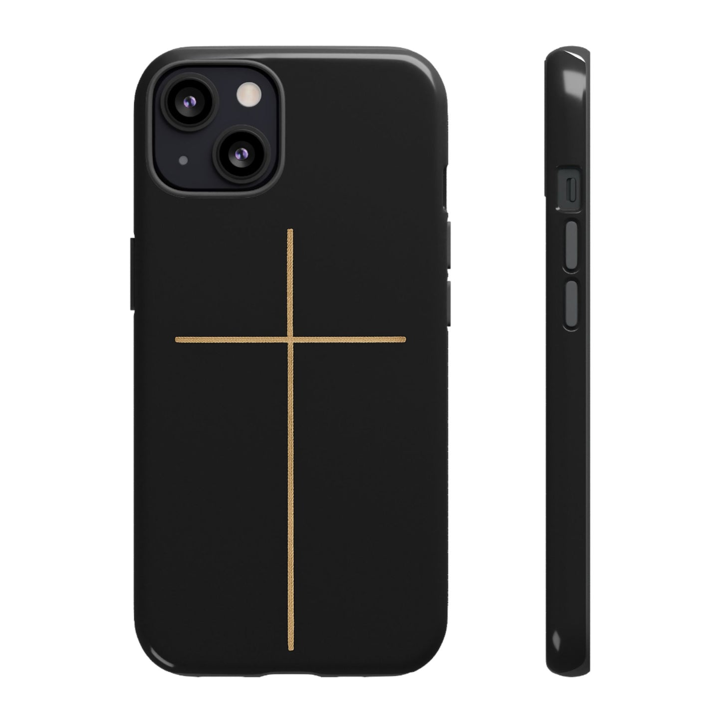 Minimalist Cross Phone Case, Tough iPhone Cover for Faithful Souls, Gift for Christians, Stylish Tech Accessories, Modern Christian Design