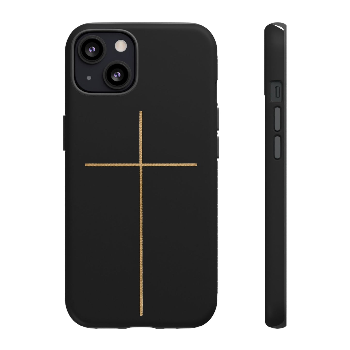 Minimalist Cross Phone Case, Tough iPhone Cover for Faithful Souls, Gift for Christians, Stylish Tech Accessories, Modern Christian Design